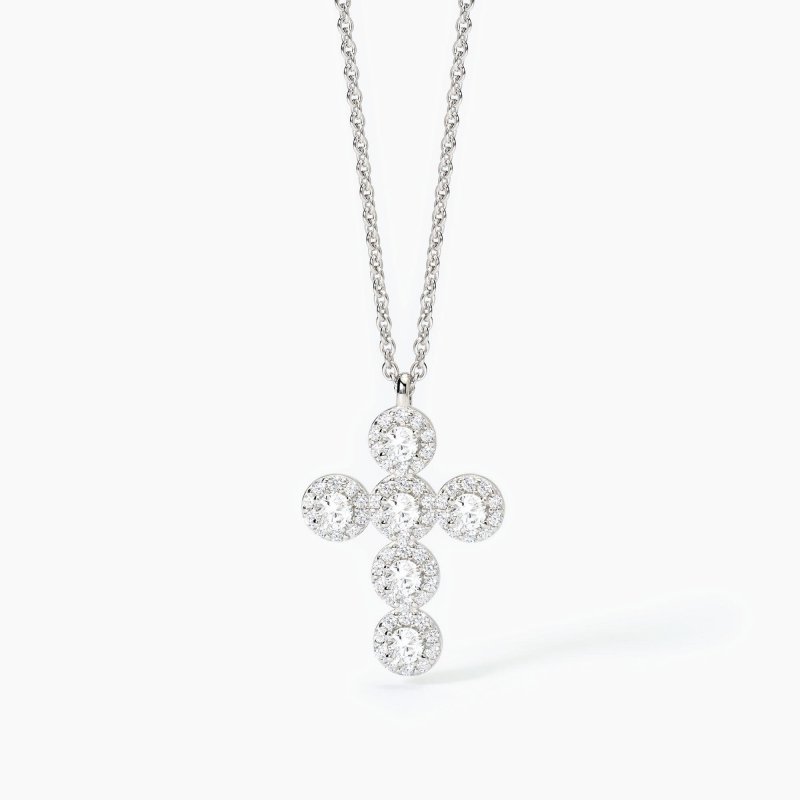 Mabina - Girocollo In Argento - Ciondolo Croce - Zirconi