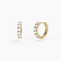 Mabina - Orecchini A Cerchio Con Zirconi - Argento 925 - Placcatura Oro