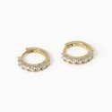 Mabina - Orecchini A Cerchio Con Zirconi - Argento 925 - Placcatura Oro