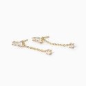 Mabina - Orecchini Pendenti Con Catena Jackie - Argento - Oro 18K