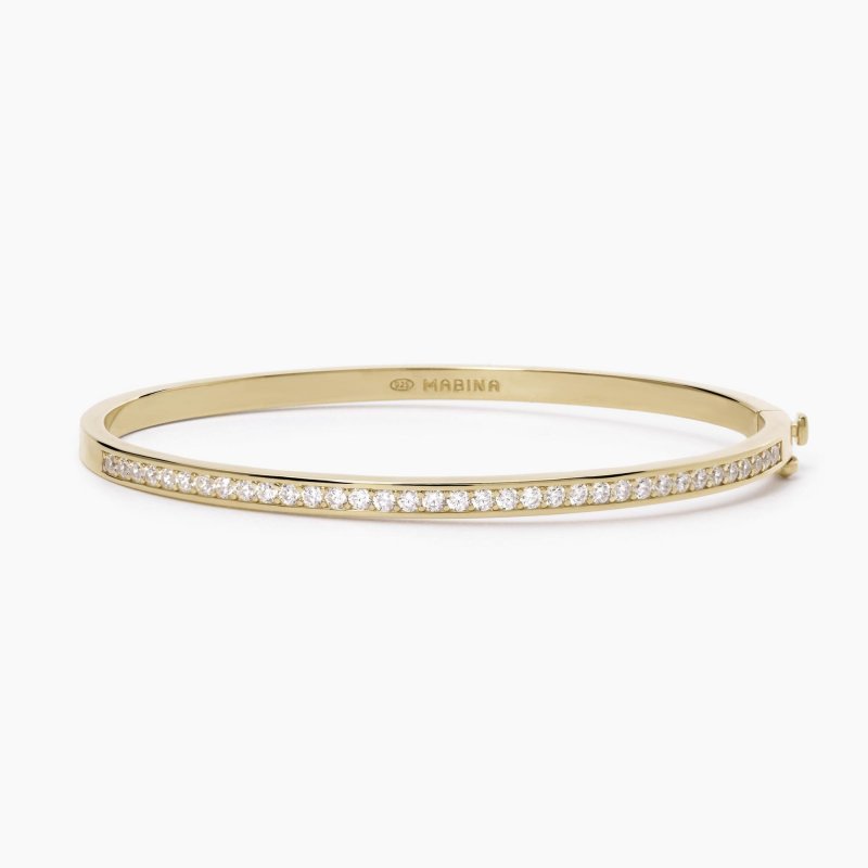 Mabina - Bracciale Rigido Con Pietre Lady B - Argento 925 - Zirconi