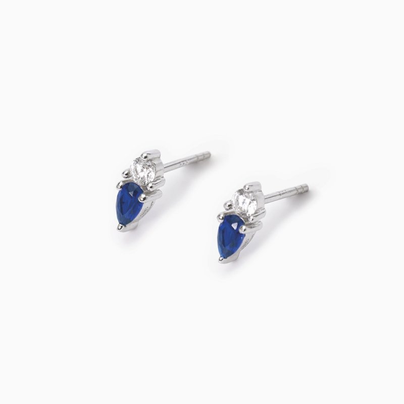 Mabina - Orecchini Con Zaffiri Sintetici Royal - Argento - Zaffiri