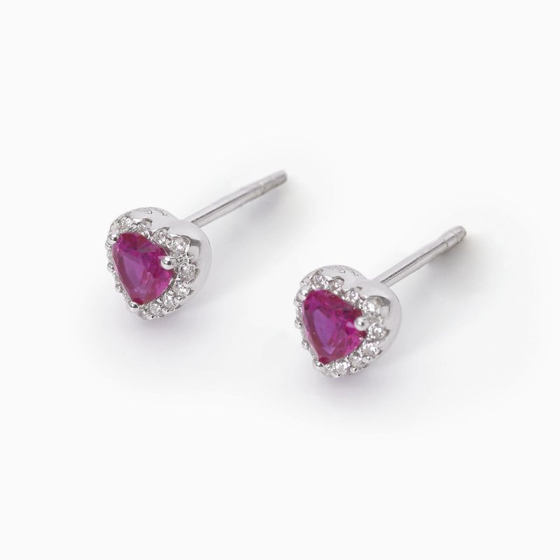 Mabina - Orecchini Con Rubini Sintetici - Argento 925 - Zirconi