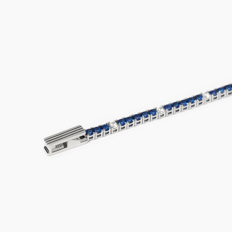 Mabina - Bracciale Tennis Blu - Argento 925 - Zirconi