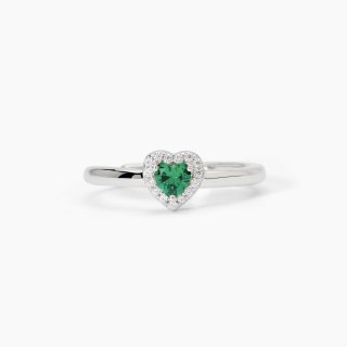Mabina - Anello In Argento Con Smeraldo Sintetico - Love Affair