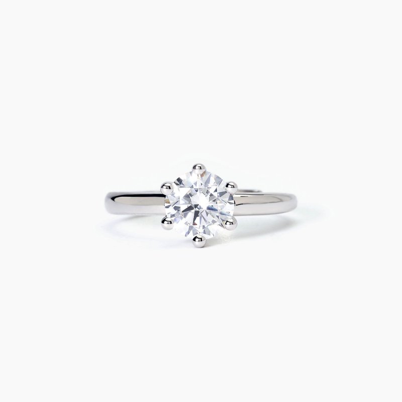 Mabina - Anello In Argento Rodiato - Zircone Solitaire