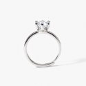 Mabina - Anello In Argento Rodiato - Zircone Solitaire