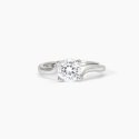 Mabina - Anello Solitario In Argento - Zircone - Regolabile