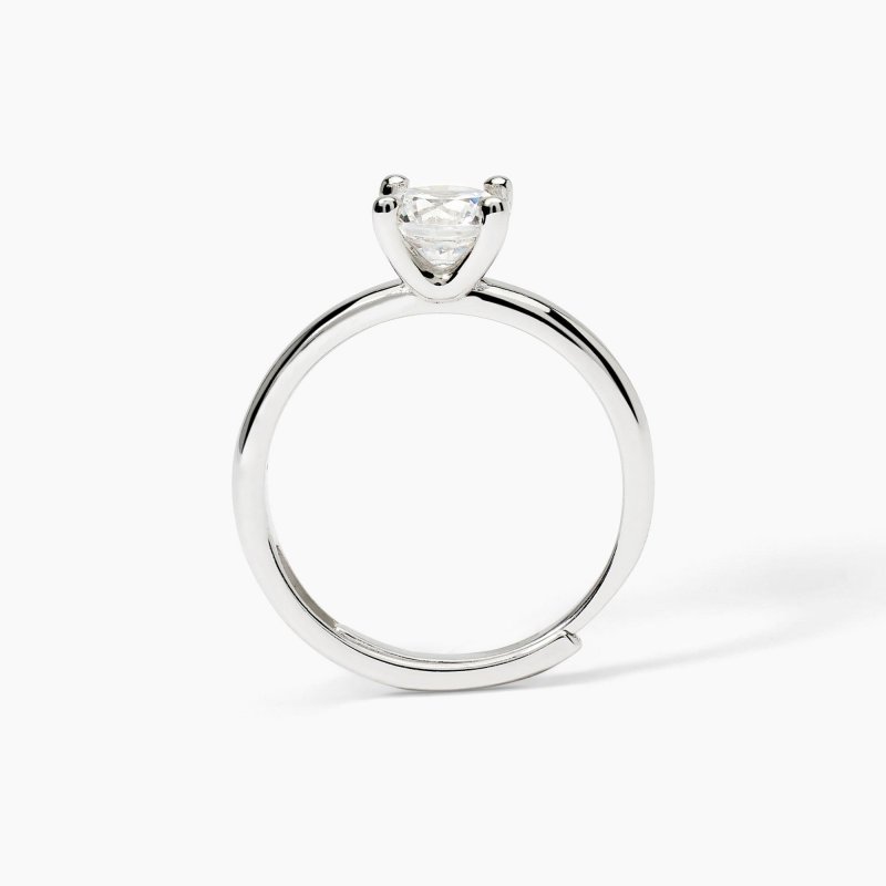 Mabina - Anello Solitario - Argento Rodiato - Zircone
