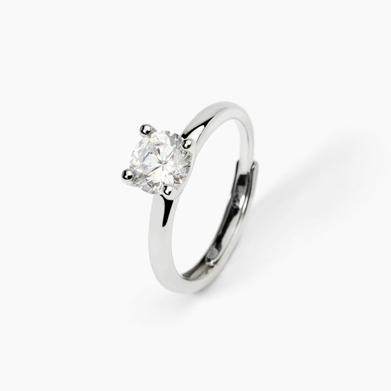 Mabina - Anello Solitario - Argento Rodiato - Zircone