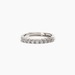 Mabina - Anello Veretta Regolabile - Argento 925 - Zirconi