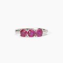 Mabina - Anello In Argento Rodiato - Rubini Sintetici