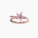 Mabina - Anello Stella Rosato - Tormalina Sintetica - Argento