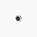 Mabina - Orecchino In Argento - Forma Esagonale - Zircone Nero