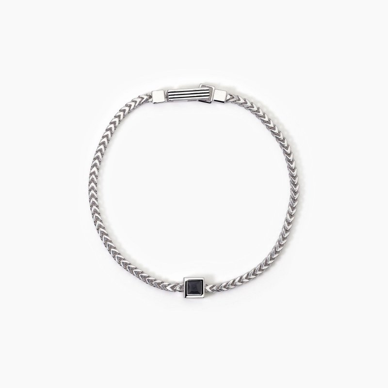 Mabina - Bracciale In Argento - Catena Franco - Black Code