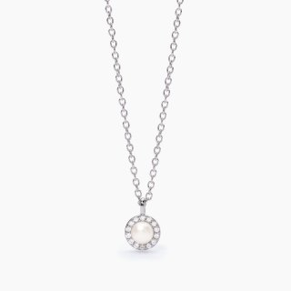 Mabina - Girocollo Con Perle Coltivate - Argento 925 - Zirconi