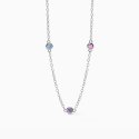 Mabina - Girocollo Da Bambina Multicolor Rainbow - Argento - Zirconi