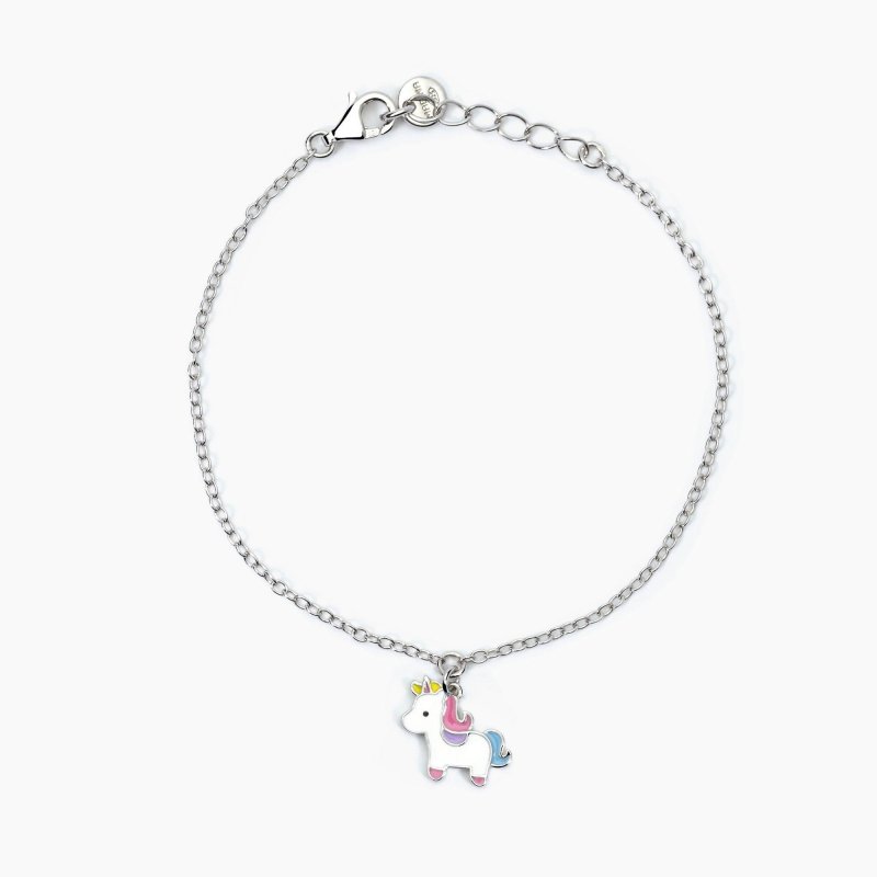 Mabina - Bracciale In Argento Con Unicorno - Argento 925 - Regolabile