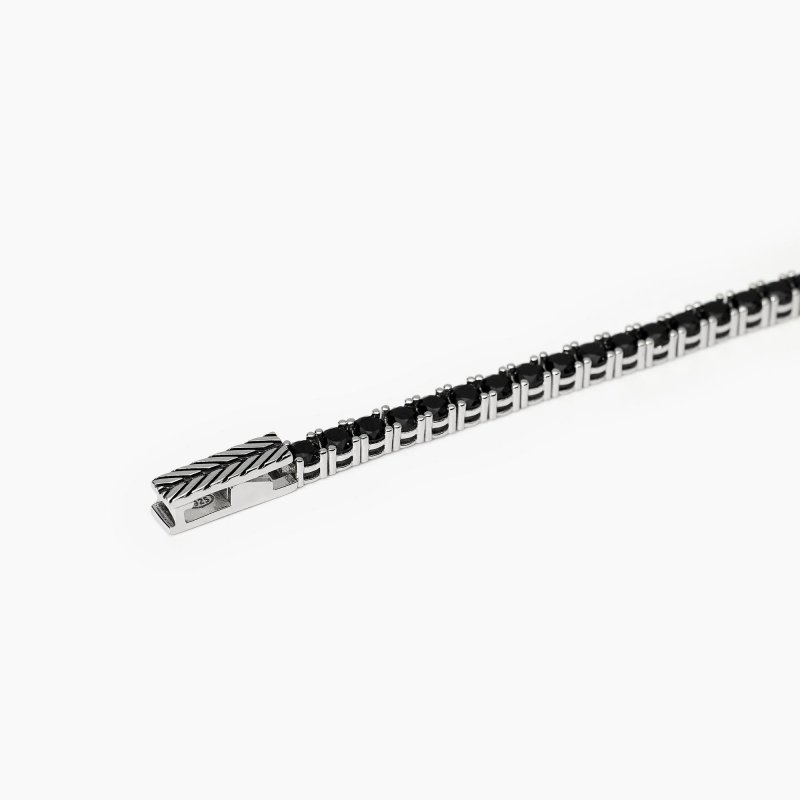Mabina - Bracciale Tennis Nero - Argento - Zirconi