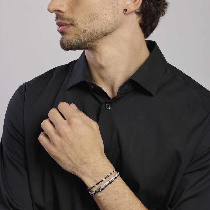Mabina - Bracciale Tennis Nero - Argento - Zirconi