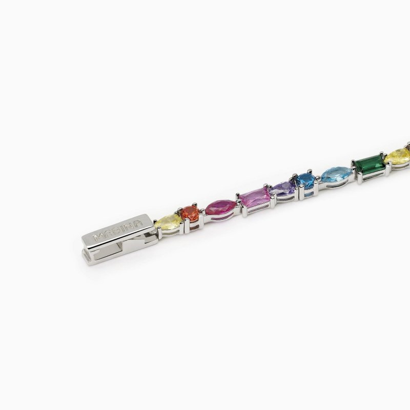 Mabina - Bracciale Tennis Multicolor - Argento 925 - Zirconi
