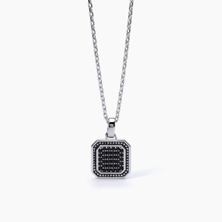 Mabina - Collana Con Ciondolo Ottagonale - Argento - Zirconi