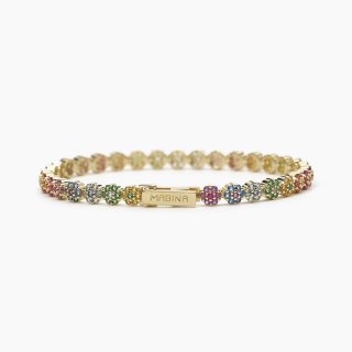 Mabina - Bracciale Dorato Con Zirconi - Multicolor - Fiore