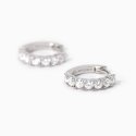 Mabina - Orecchini A Cerchio Con Zirconi - Argento - Zirconi