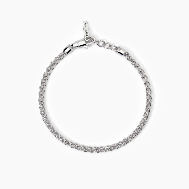 Mabina - Bracciale In Argento - Catena Spiga - Regolabile