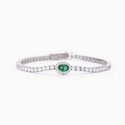 Mabina - Bracciale Tennis - Argento - Smeraldo Sintetico