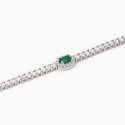 Mabina - Bracciale Tennis - Argento - Smeraldo Sintetico