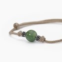 Mabina - Bracciale Con Cordino Sabbia - Giada Verde