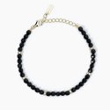Mabina - Bracciale In Argento Con Agata Nera - Elegante - Placcato Oro