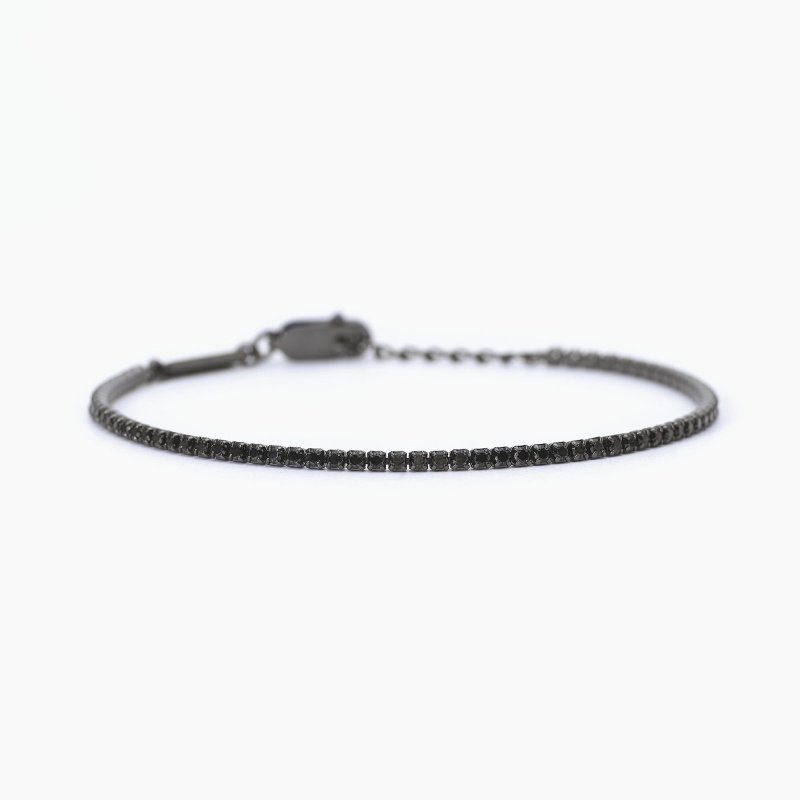 Mabina - Bracciale Tennis Nero - Argento - Zirconi