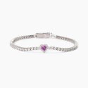 Mabina - Bracciale Tennis Donna - Tormalina Sintetica - Argento