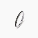 Mabina - Anello Uomo Con Zirconi Neri - Argento 925 - Misura 27