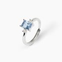 Mabina - Anello In Argento - Acquamarina Sintetica - Battito