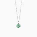 Mabina - Girocollo Con Quadrifoglio - Argento 925 - Smalto