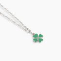 Mabina - Girocollo Con Quadrifoglio - Argento 925 - Smalto