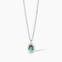 Mabina - Girocollo In Argento - Smeraldo Sintetico - Zirconi