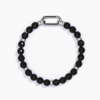 Mabina - Bracciale In Argento Con Agata Nera - Elizabeth