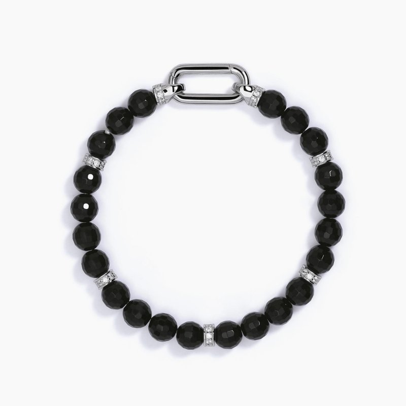 Mabina - Bracciale In Argento Con Agata Nera - Elizabeth