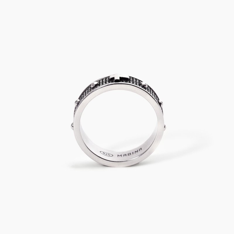 Mabina - Anello Mystical - Argento Rodiato - Borchie
