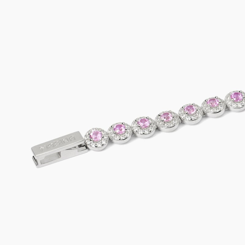 Mabina - Bracciale Tennis In Argento - Tormalina Sintetica - Zirconi