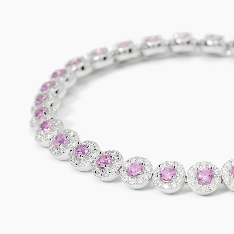 Mabina - Bracciale Tennis In Argento - Tormalina Sintetica - Zirconi