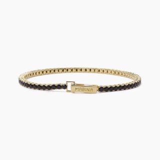 Mabina - Bracciale Tennis Nero - Argento 925 - Zirconi Neri