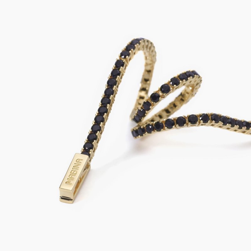 Mabina - Bracciale Tennis Nero - Argento 925 - Zirconi Neri