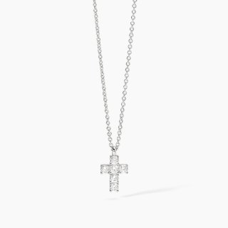 Mabina - Girocollo In Argento - Ciondolo Croce - Zirconi