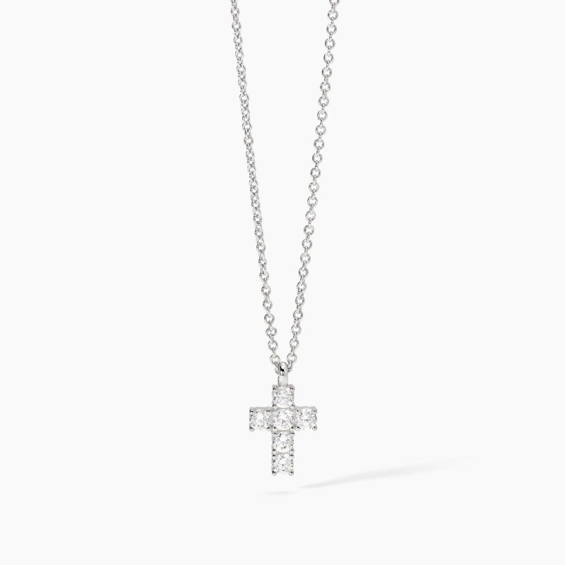 Mabina - Girocollo In Argento - Ciondolo Croce - Zirconi