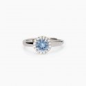 Mabina - Anello Con Acquamarina Sintetica - Argento - Zirconi